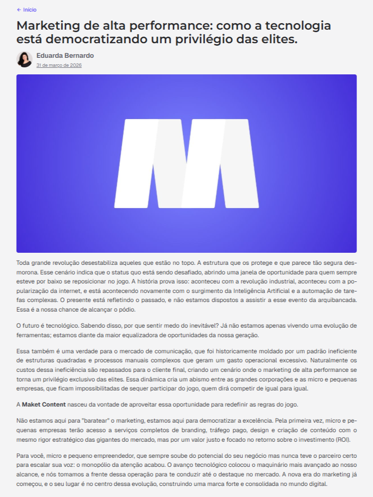 Maket Content - Blog